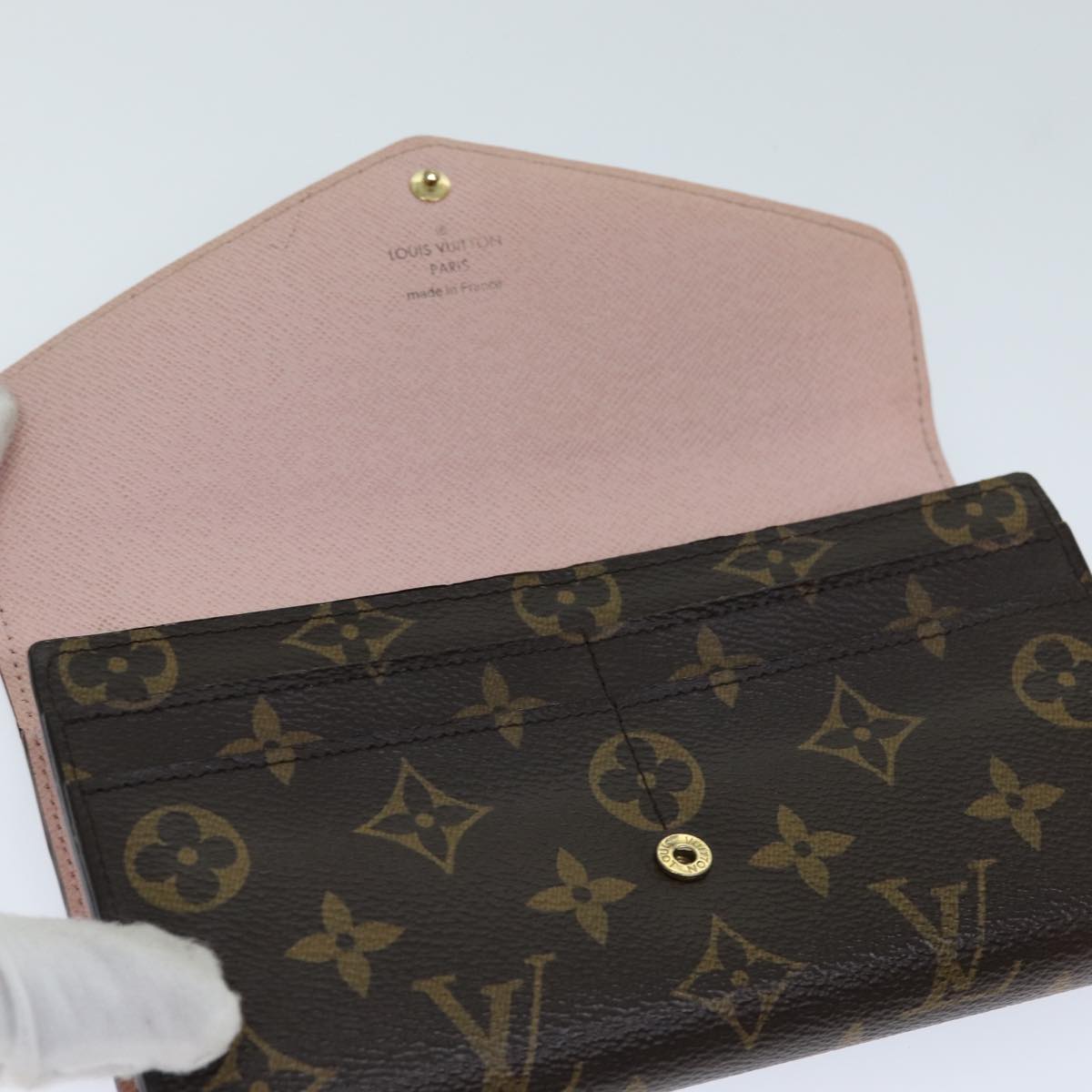 Louis Vuitton Portefeuille Sarah Brown Canvas Wallet