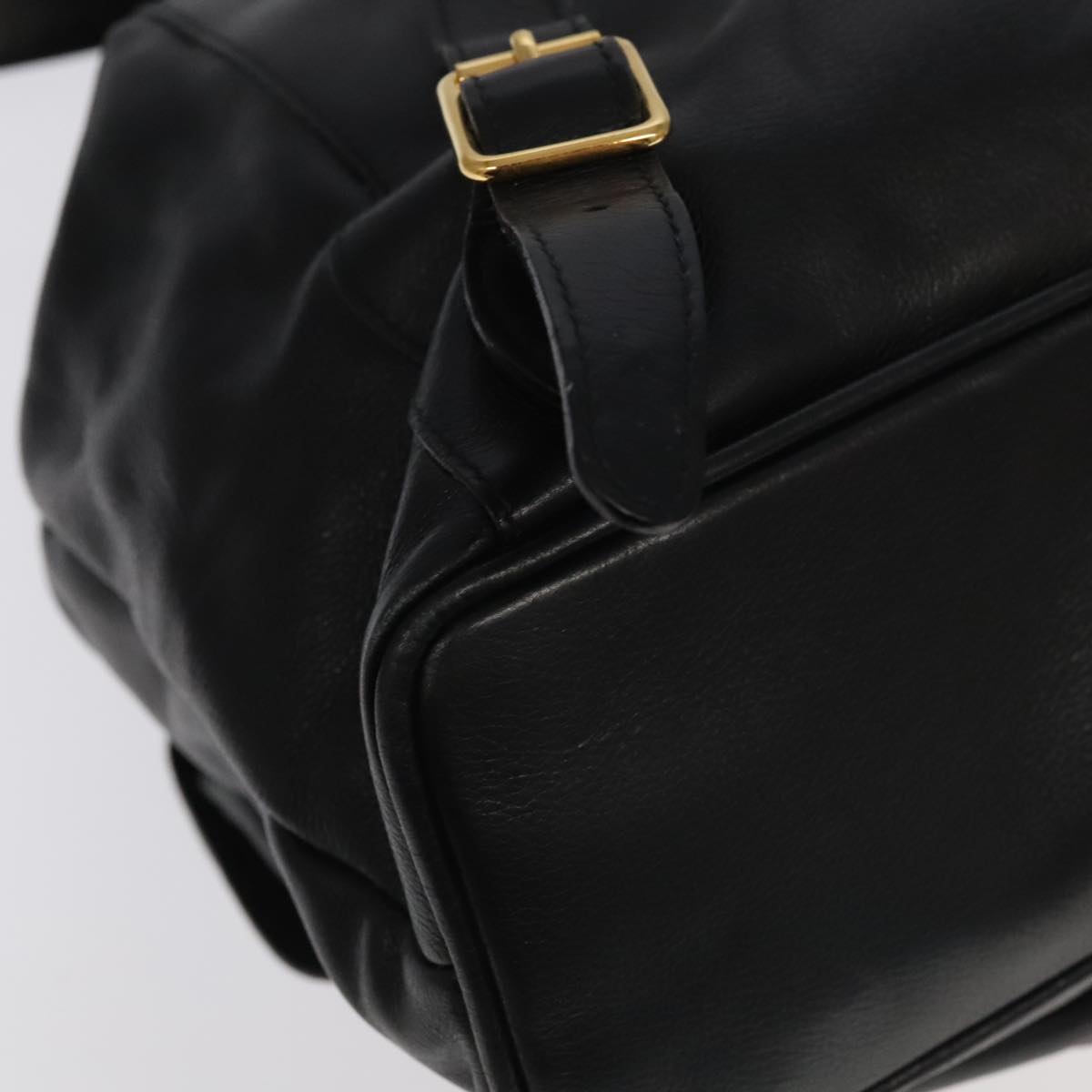 Gucci Bamboo Black Leather Backpack Bag