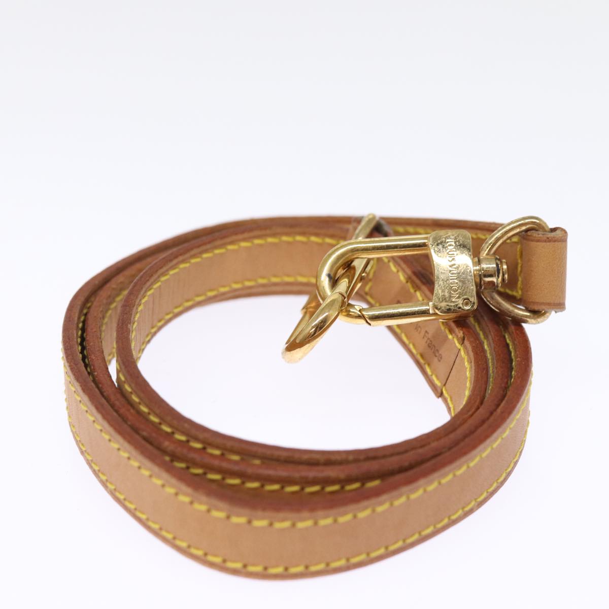Louis Vuitton Shoulder Strap Beige Leather Bag Jewelry