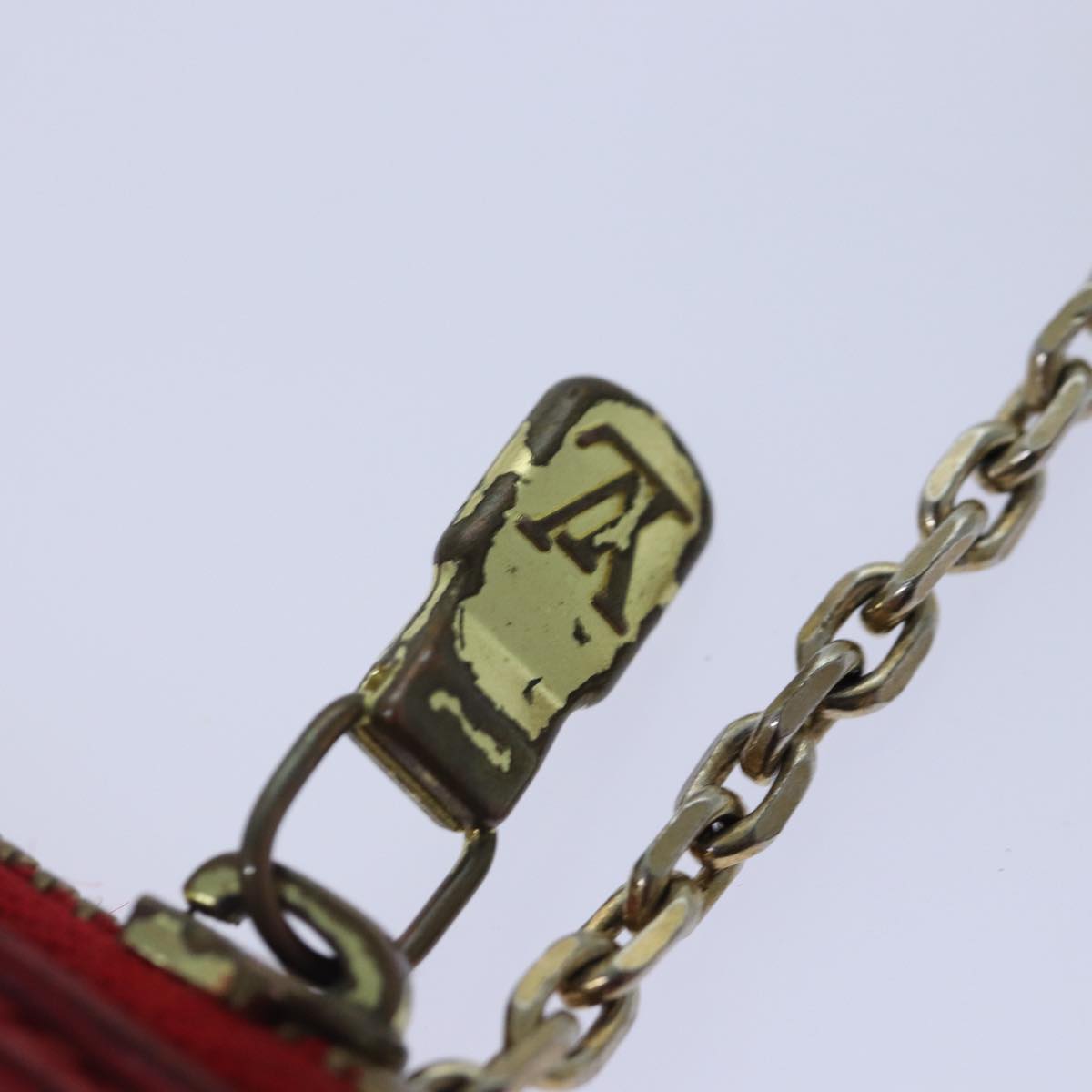 Louis Vuitton Pochette Clés Red Leather Wallet