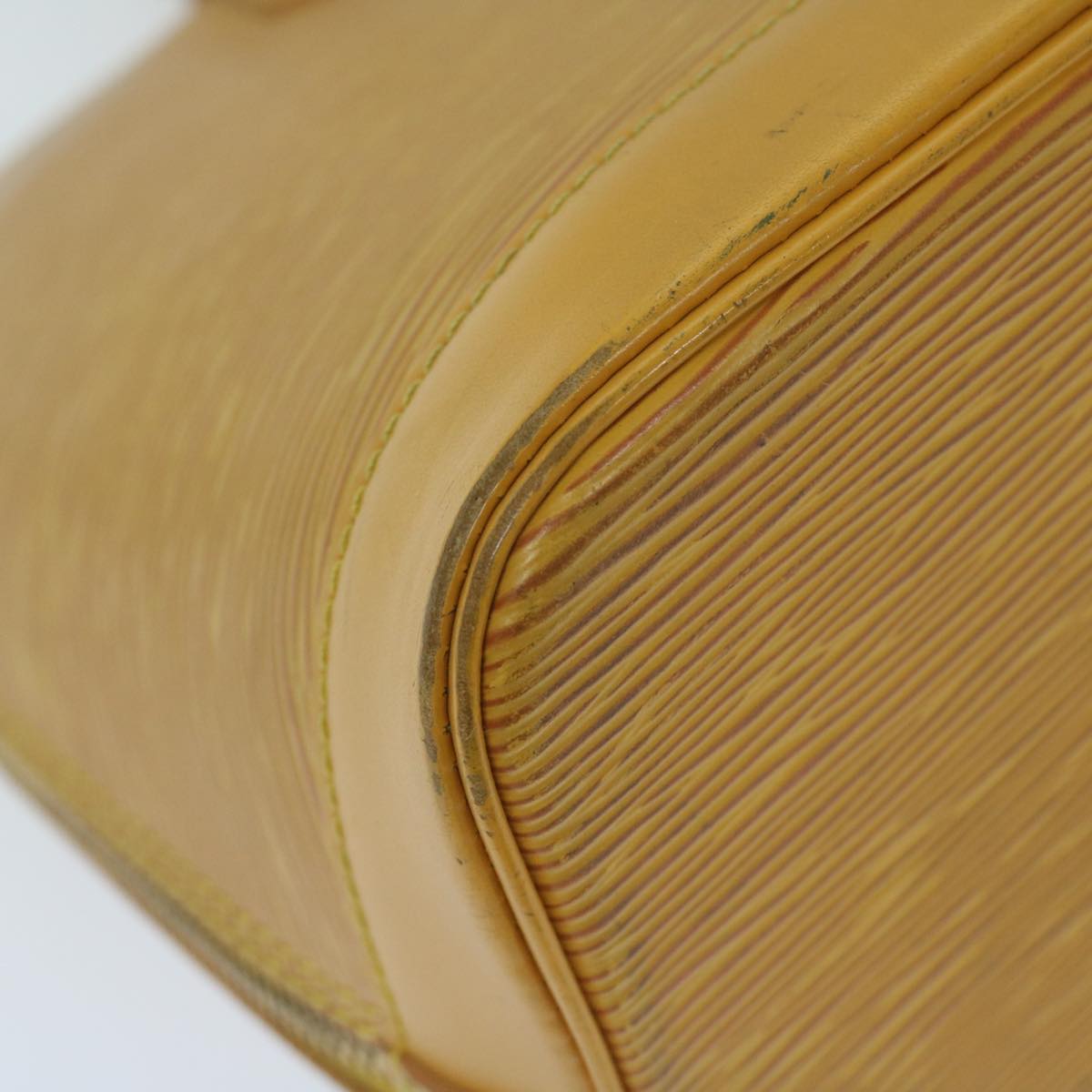 Louis Vuitton Alma Yellow Leather Handbag