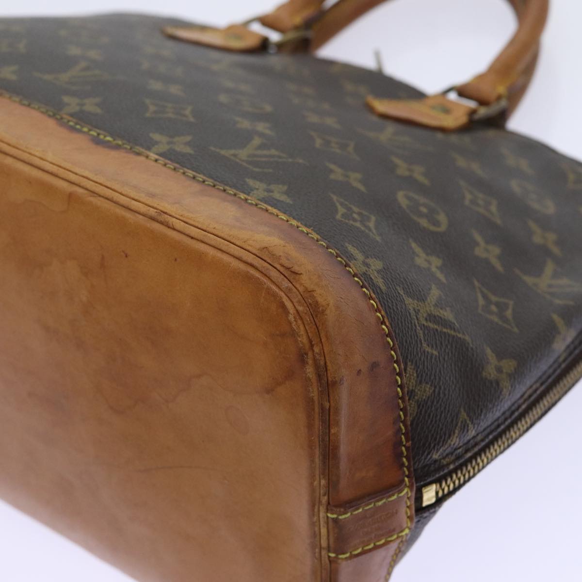 Louis Vuitton Alma Brown Canvas Handbag