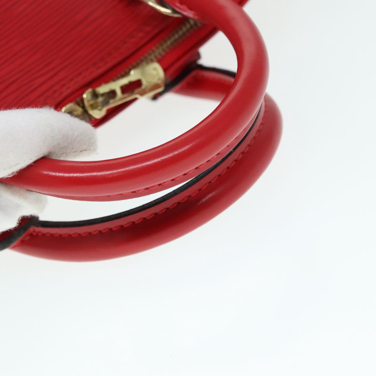 Louis Vuitton Alma Red Leather Handbag