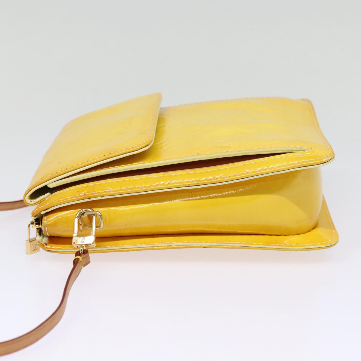 Louis Vuitton Mott Yellow Patent Leather Shoulder Bag
