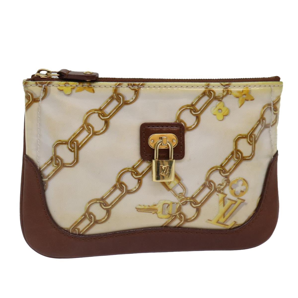 Louis Vuitton Pochette Plat Brown Leather Wallet