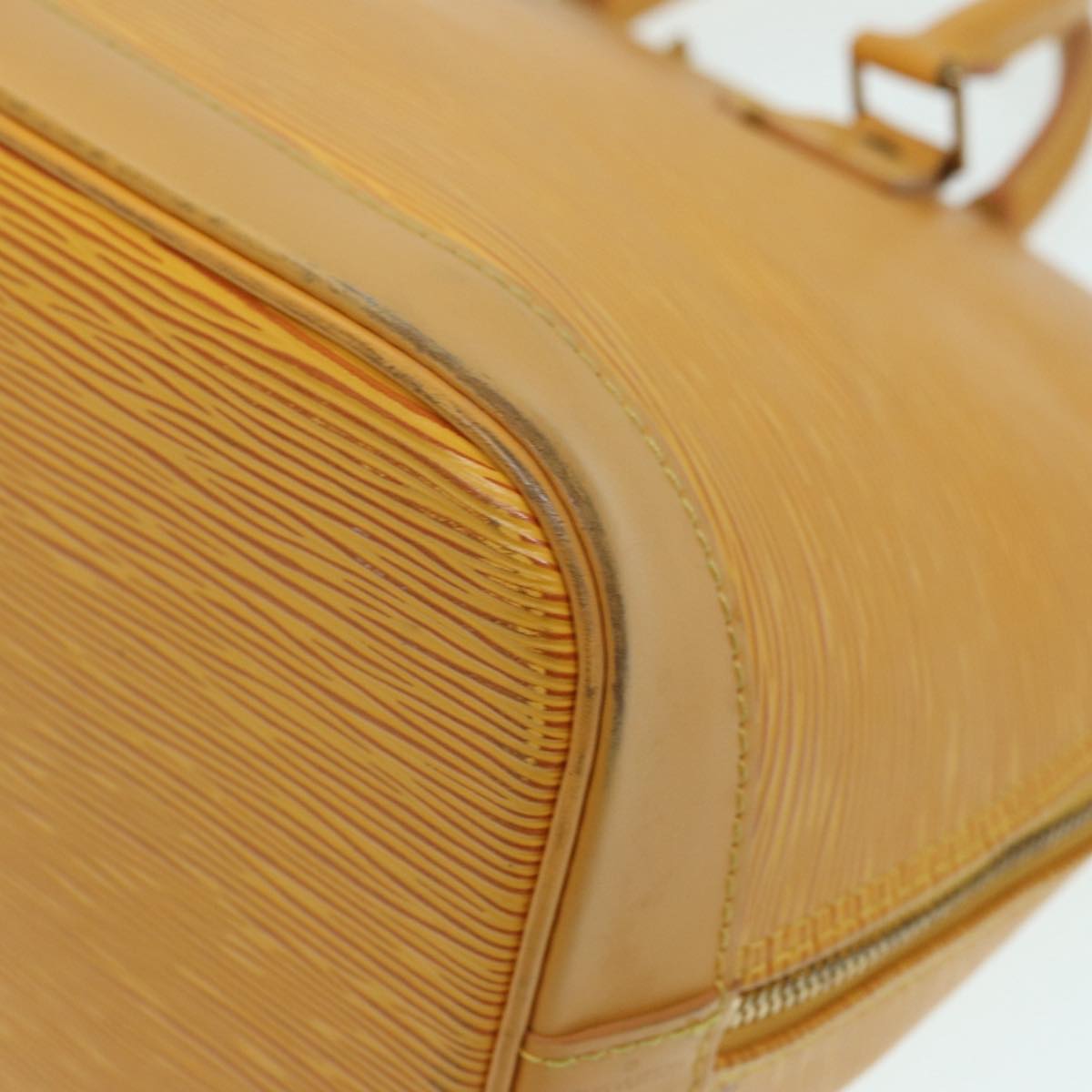Louis Vuitton Alma Yellow Leather Handbag