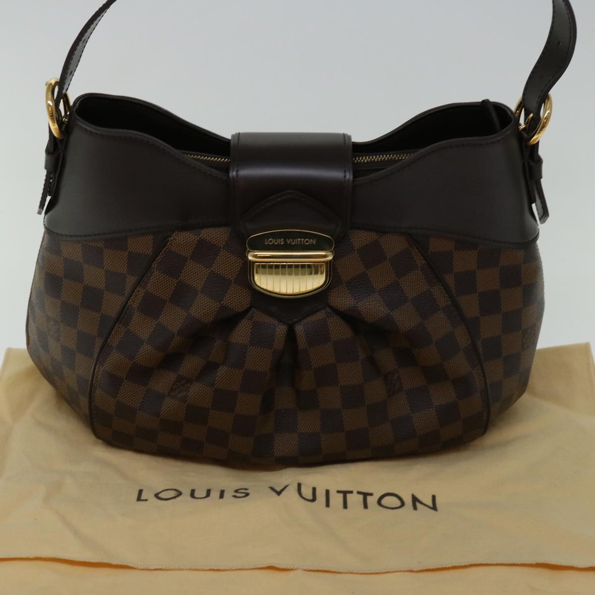 Louis Vuitton Sistina Brown Canvas Shoulder Bag