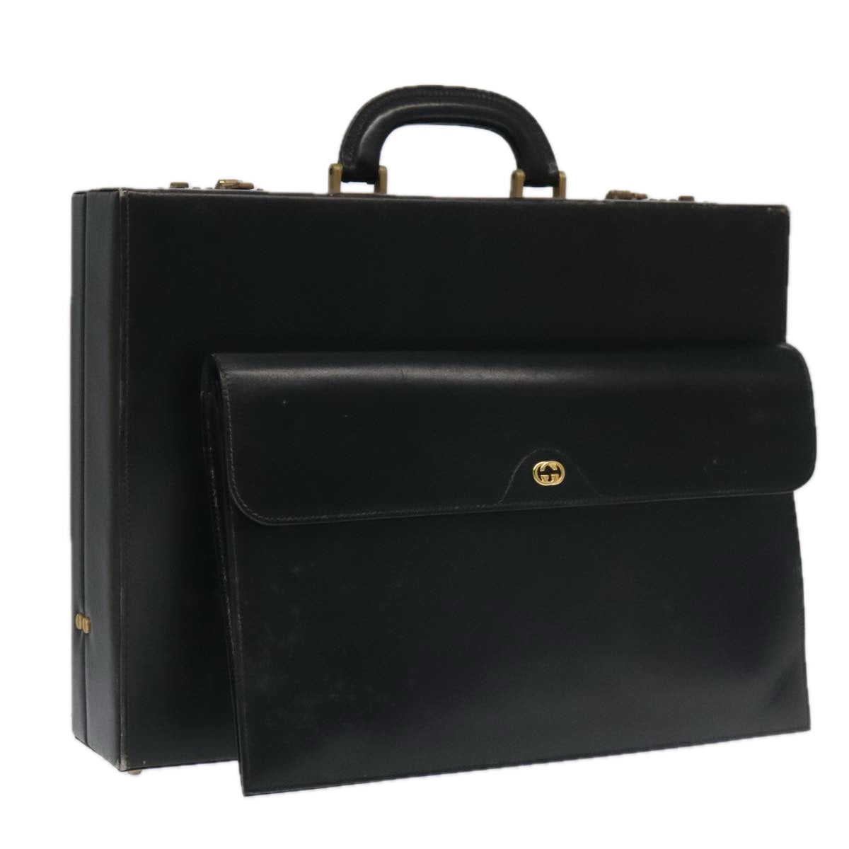 Gucci Business Bag Black Leather Briefcase Bag ()