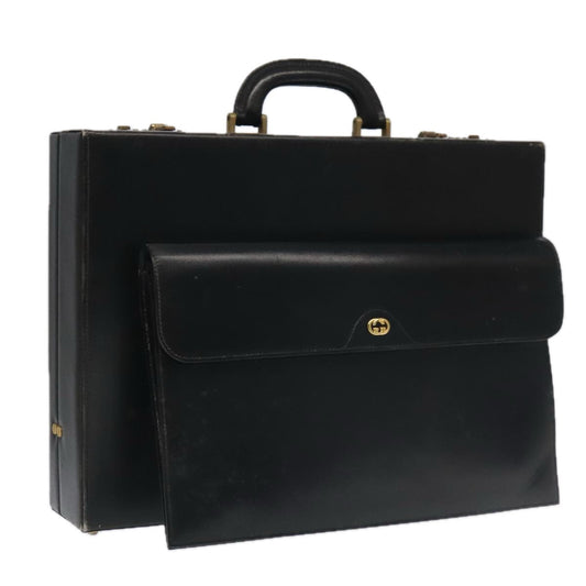 Gucci Business Bag Black Leather Briefcase Bag ()