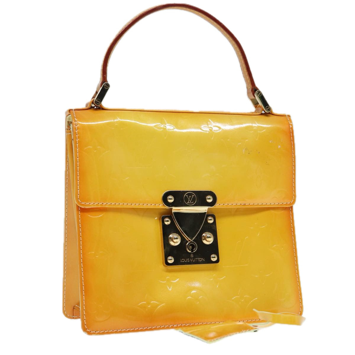 Louis Vuitton Spring Street Yellow Patent Leather Handbag