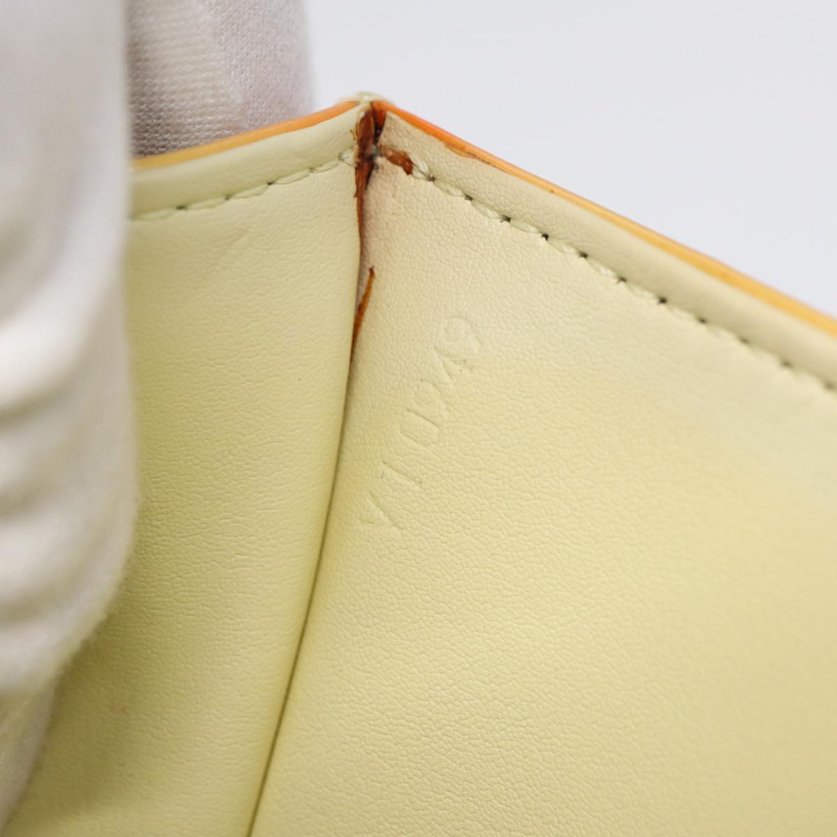 Louis Vuitton Spring Street Yellow Patent Leather Handbag