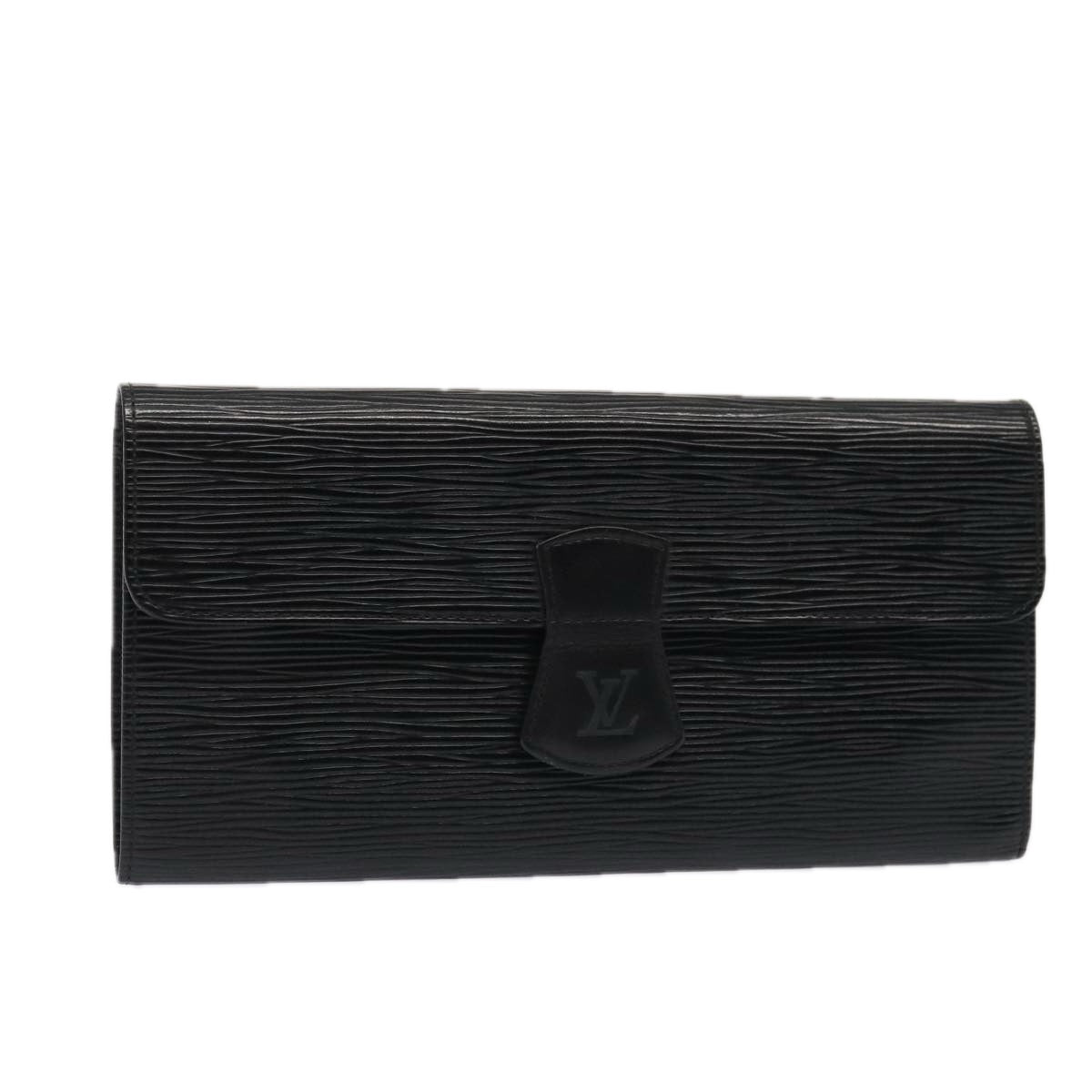 Louis Vuitton Rouleau Black Leather Clutch Bag