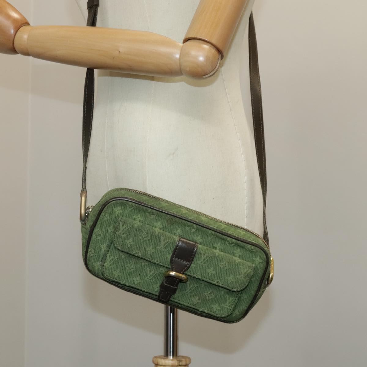 Louis Vuitton Juliette Khaki Canvas Shoulder Bag