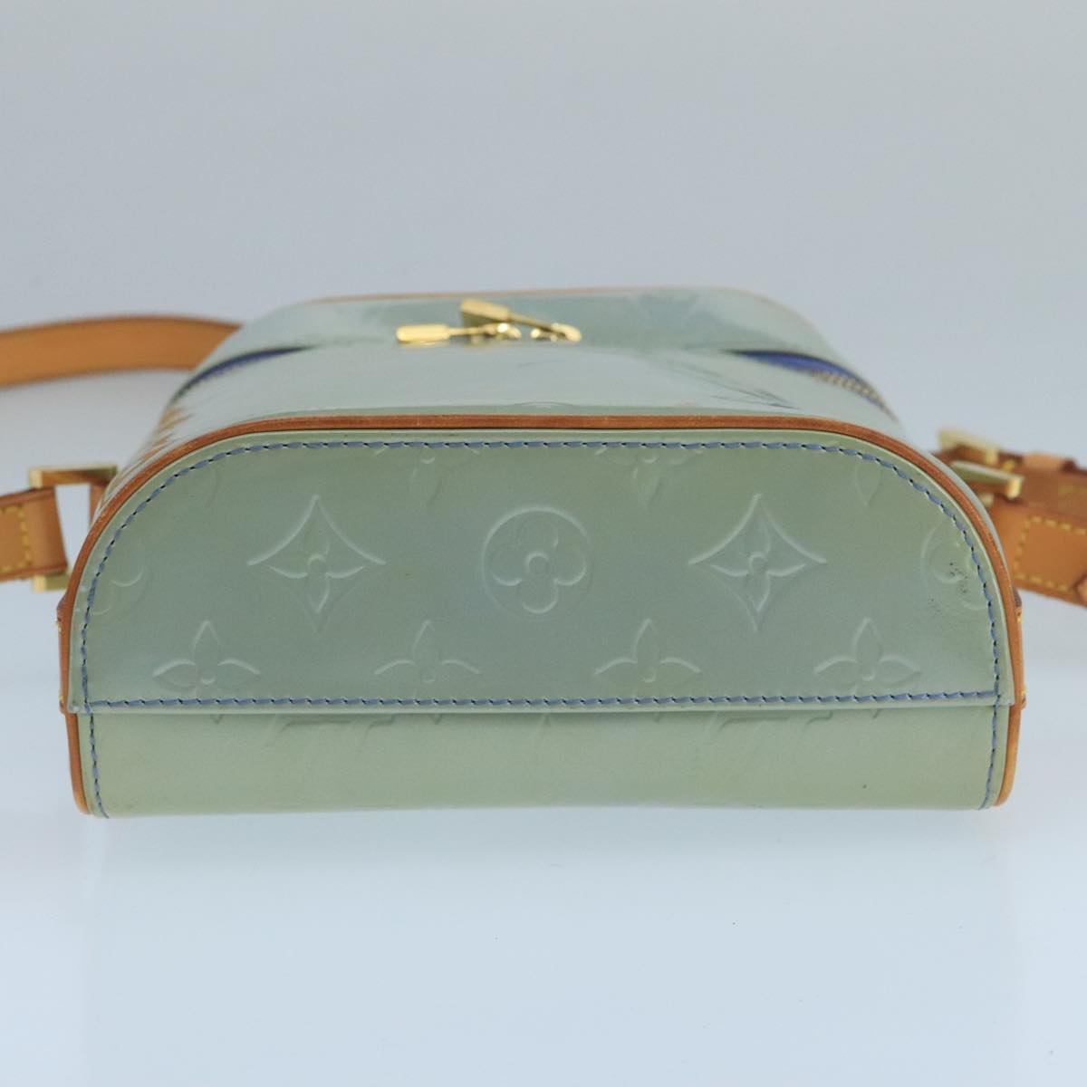 Louis Vuitton Sullivan Grey Patent Leather Shoulder Bag