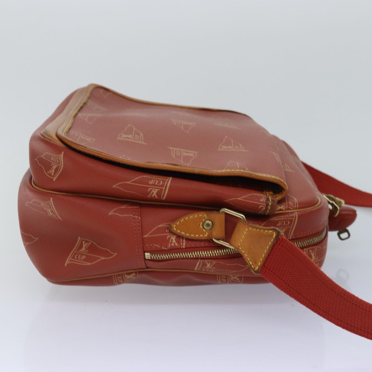 Louis Vuitton America's Cup Red Canvas Shoulder Bag
