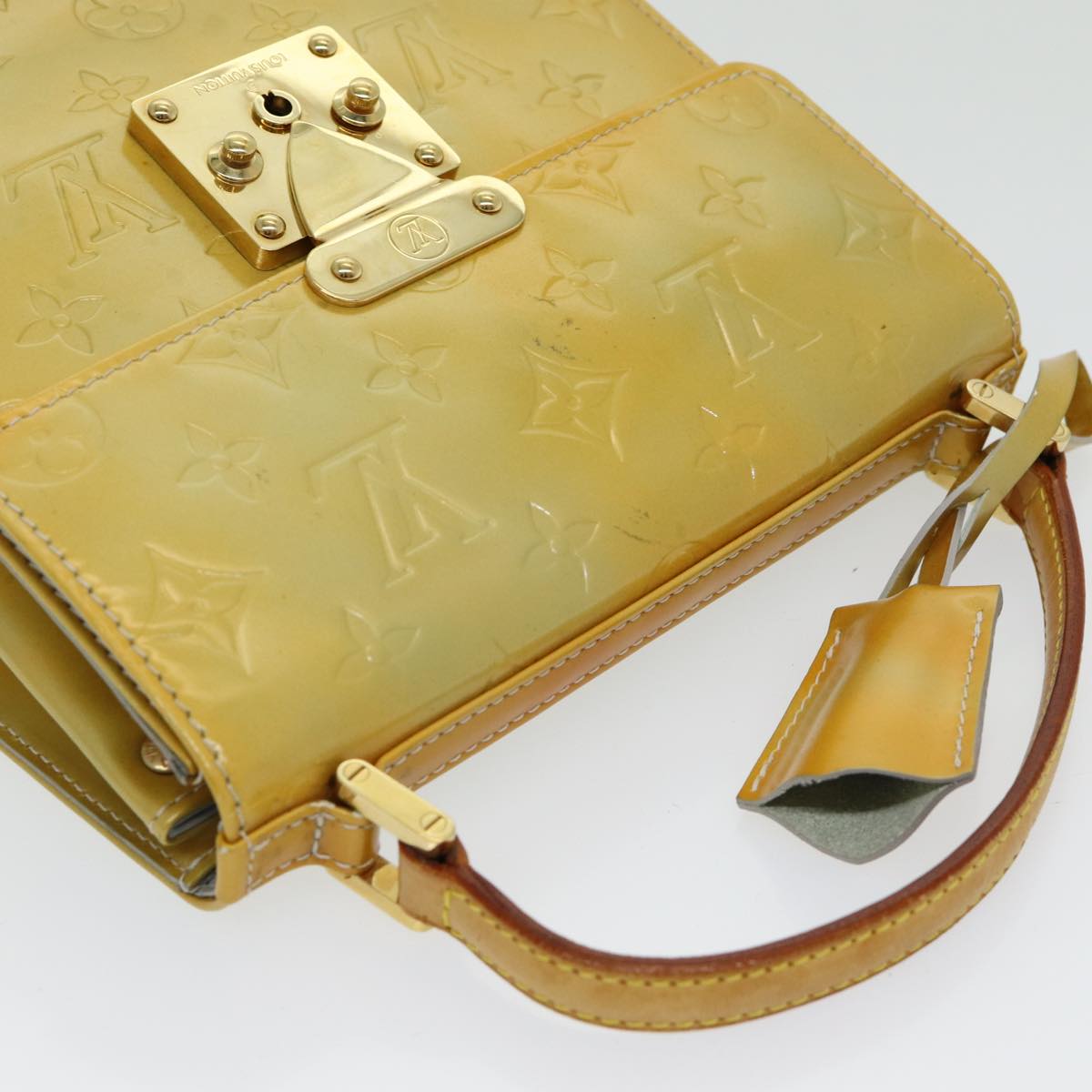 Louis Vuitton Spring Street Yellow Patent Leather Handbag