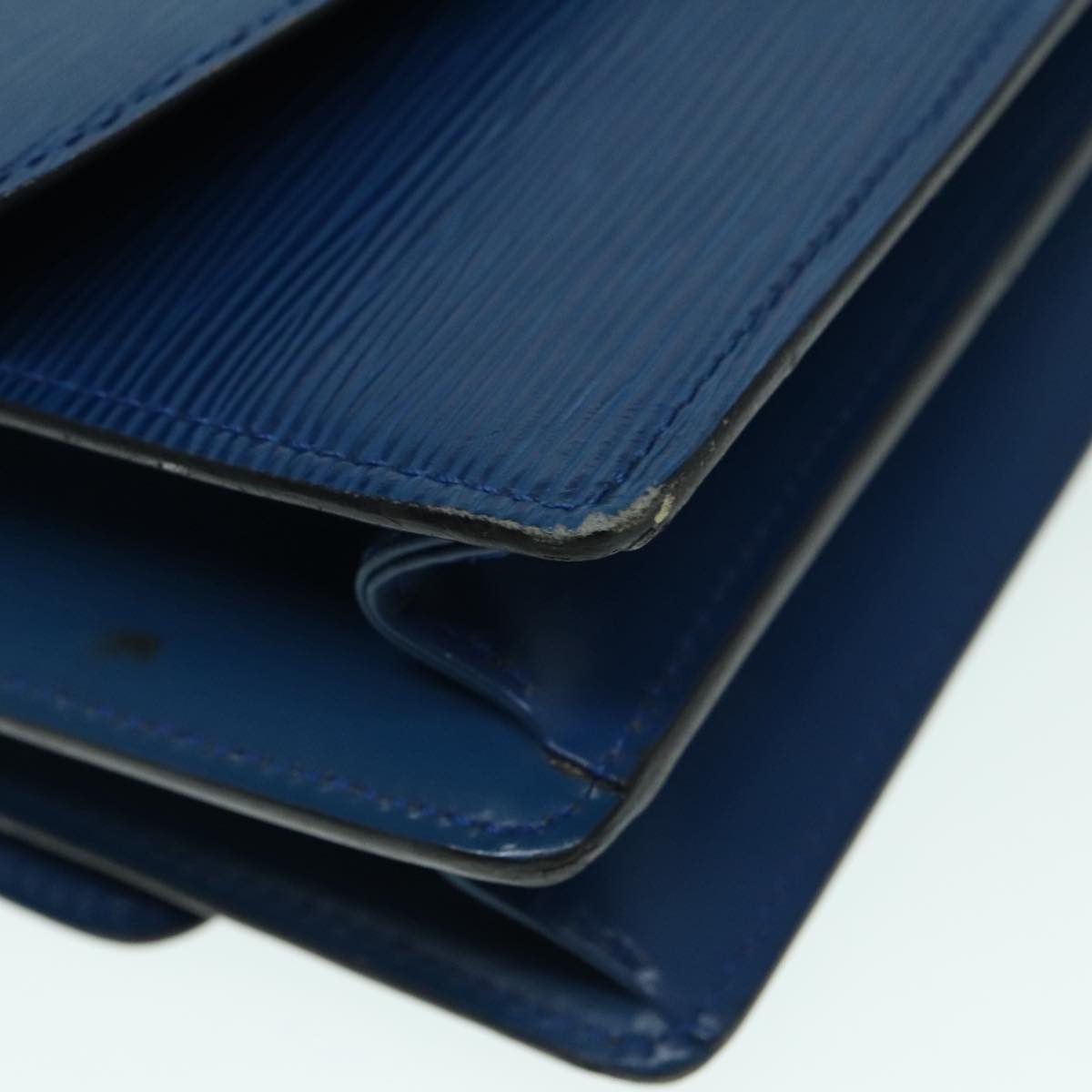 Louis Vuitton Grenelle Blue Leather Shoulder Bag