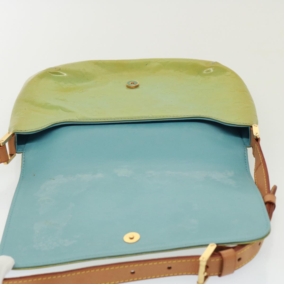 Louis Vuitton Thompson Street Green Patent Leather Shoulder Bag