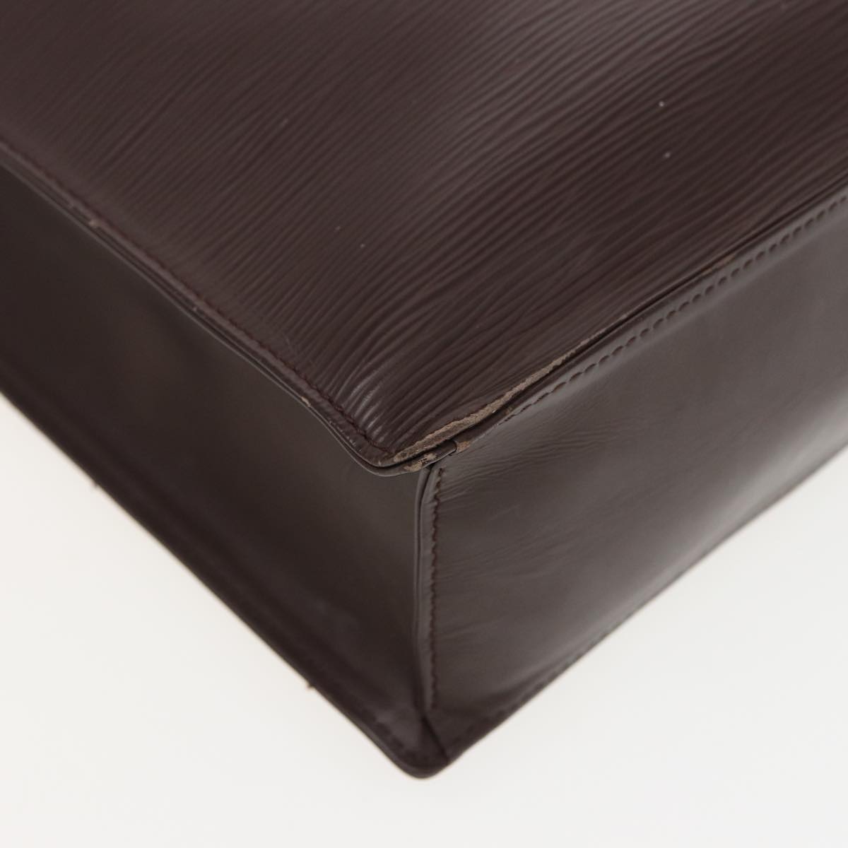 Louis Vuitton Sac Plat Brown Leather Handbag