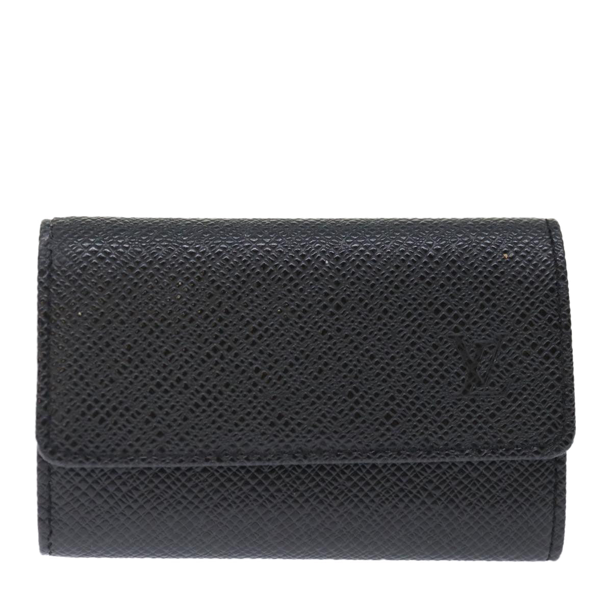 Louis Vuitton 6 Key Holder Black Leather Wallet  ()