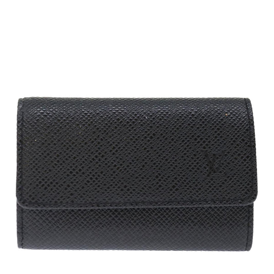 Louis Vuitton 6 Key Holder Black Leather Wallet  ()