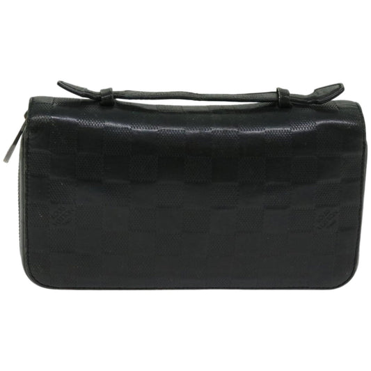 Louis Vuitton Zippy Xl Black Leather Wallet