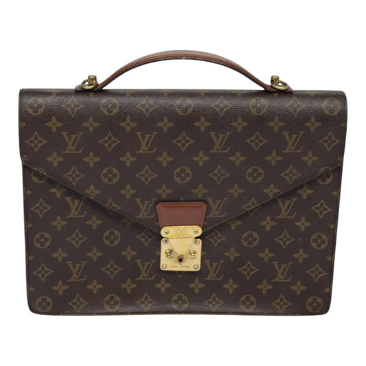 Louis Vuitton Document Case Brown Canvas Briefcase Bag ()