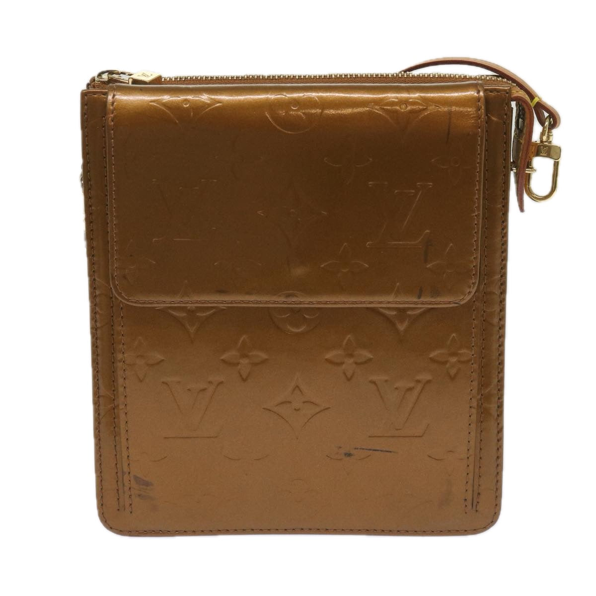 Louis Vuitton Mott Copper Patent Leather Handbag ()