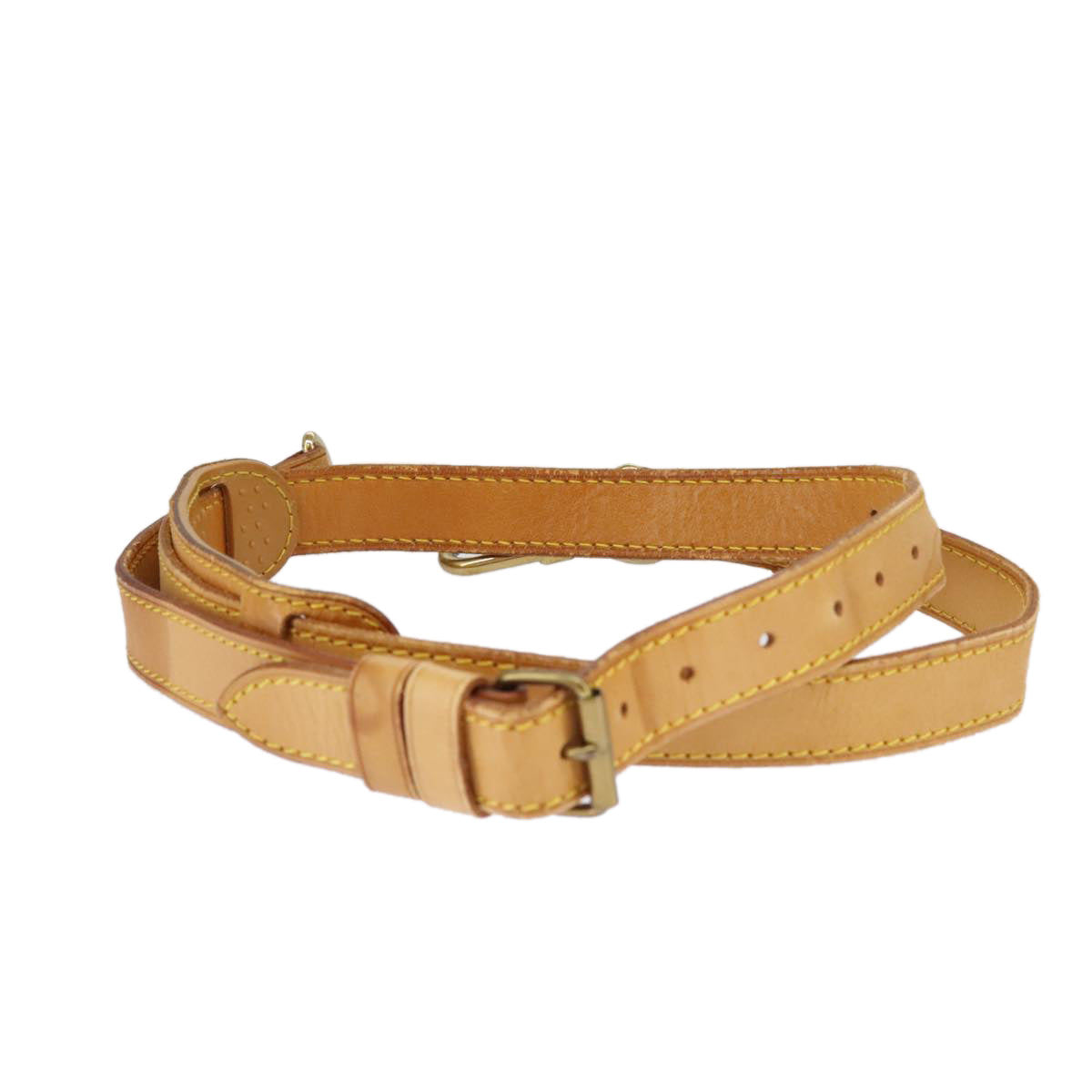 Louis Vuitton Shoulder Strap Beige Leather Bag Jewelry