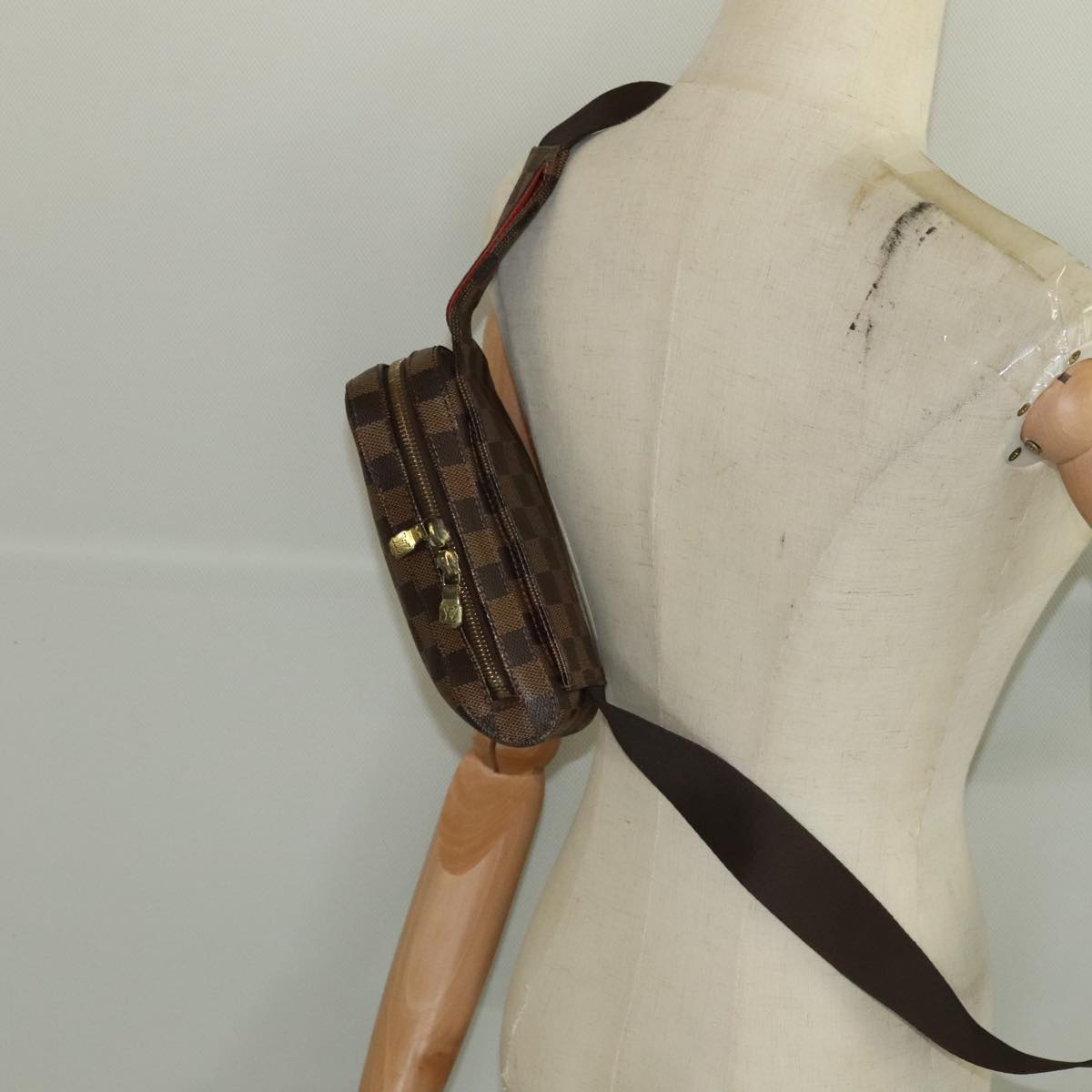 Louis Vuitton Geronimos Brown Canvas Shoulder Bag