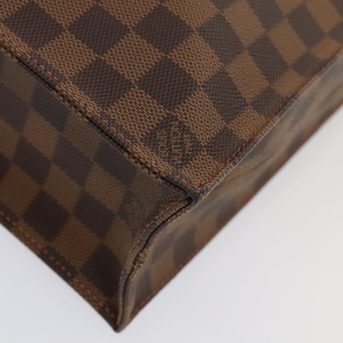 Louis Vuitton Sac Plat Brown Canvas Handbag