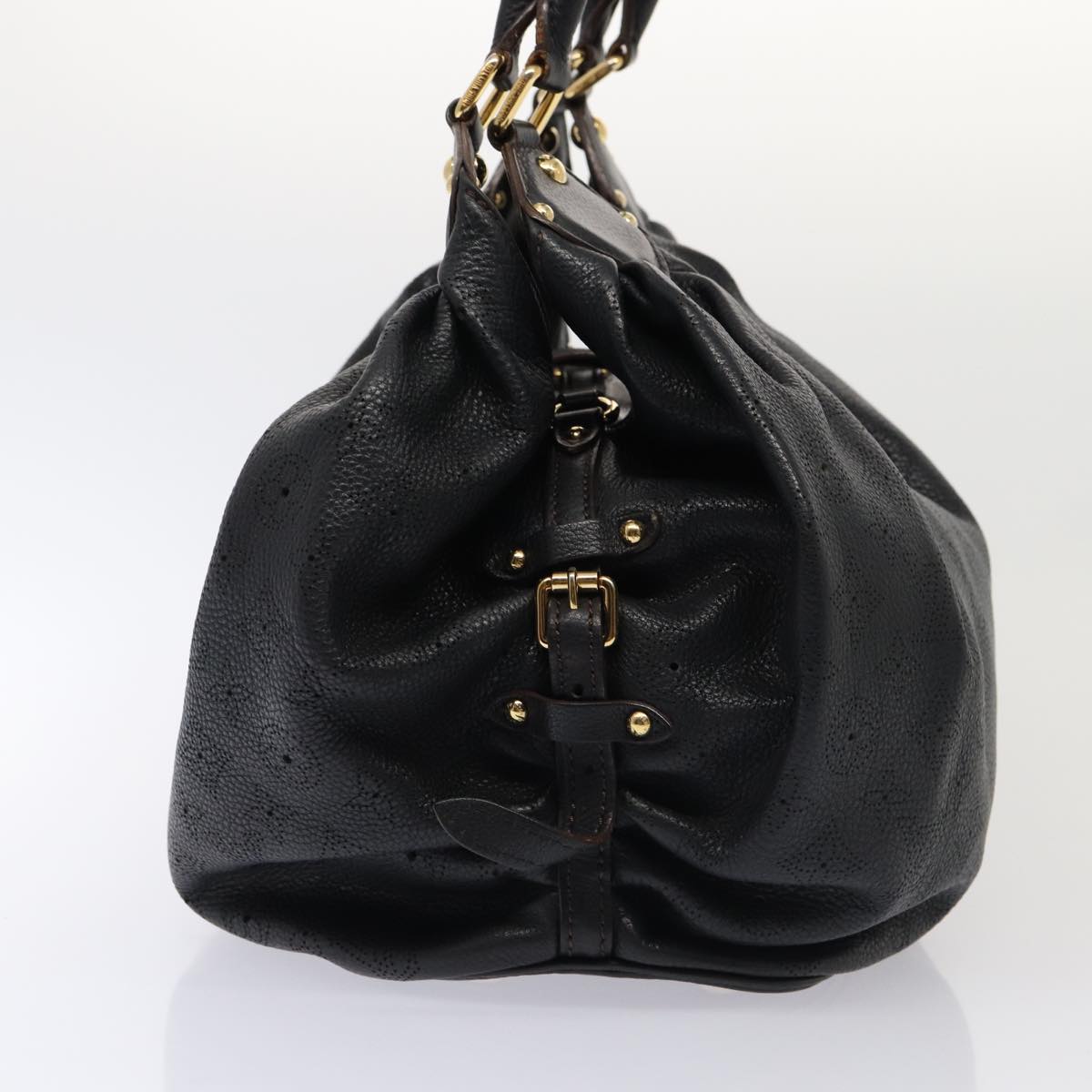 Louis Vuitton Xl Black Leather Handbag