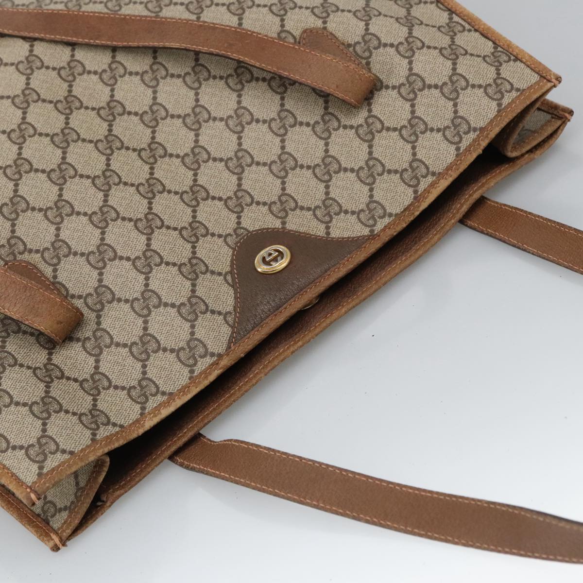 Gucci Cabas Beige Canvas Tote Bag