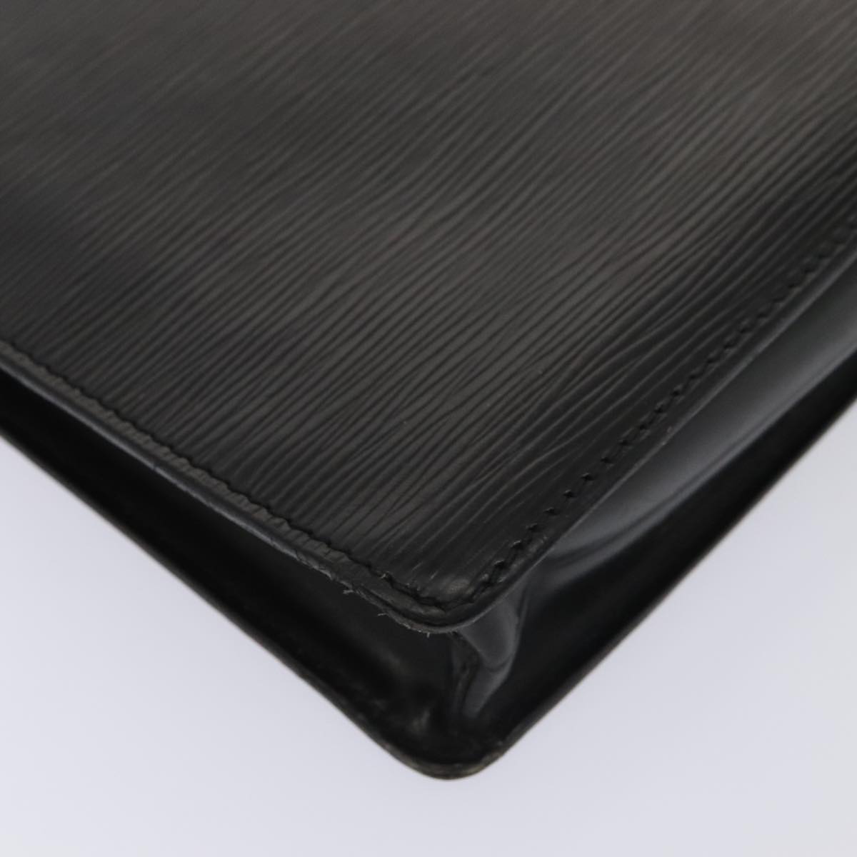 Louis Vuitton Senateur Black Leather Clutch Bag