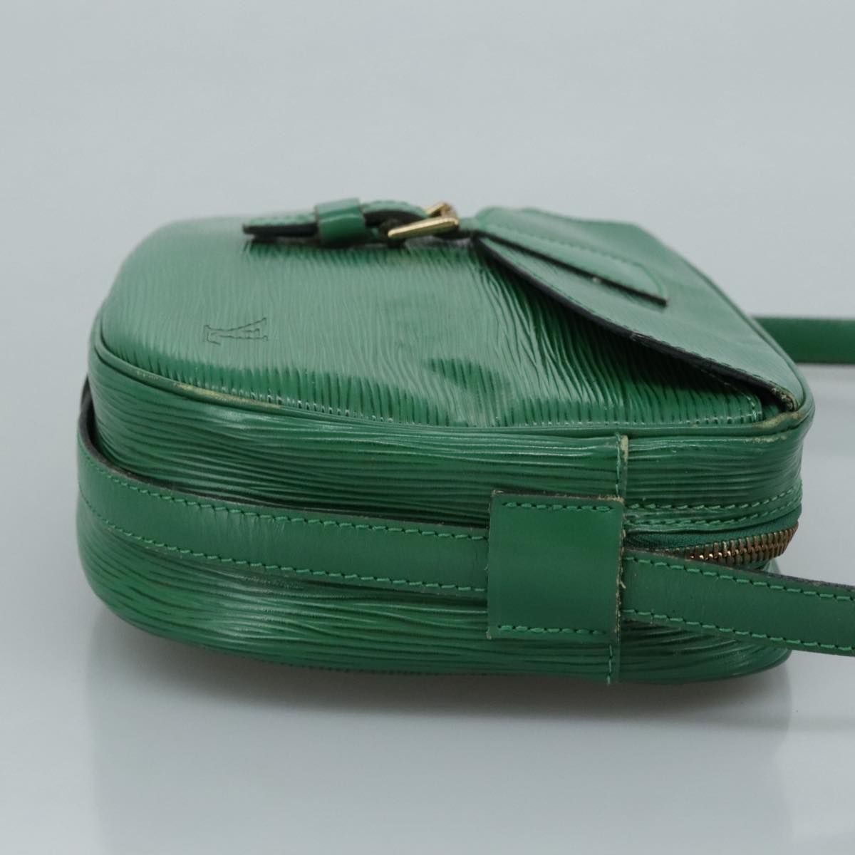 Louis Vuitton Jeune Fille Green Leather Shoulder Bag