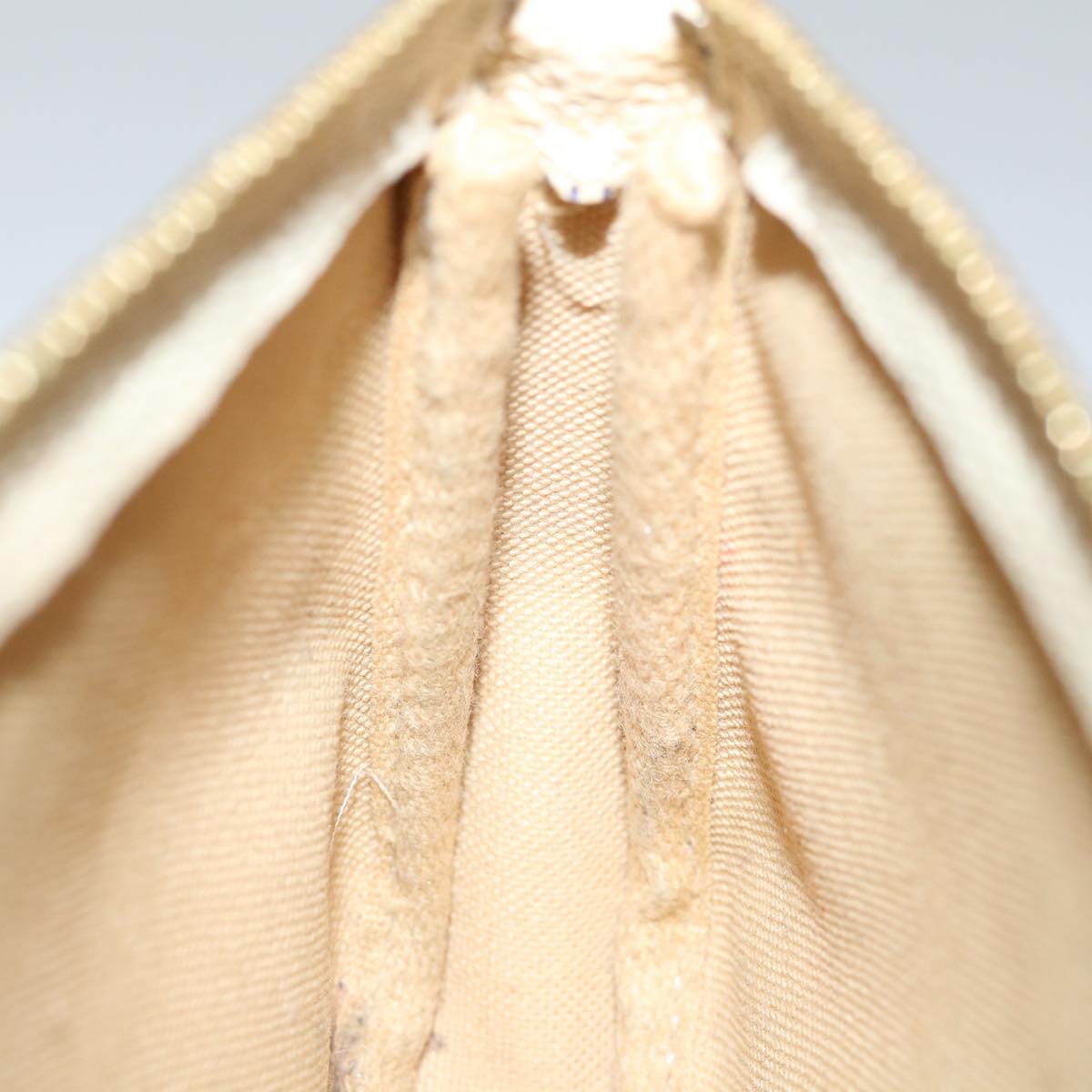 Louis Vuitton Pochette Accessoire White Canvas Clutch Bag