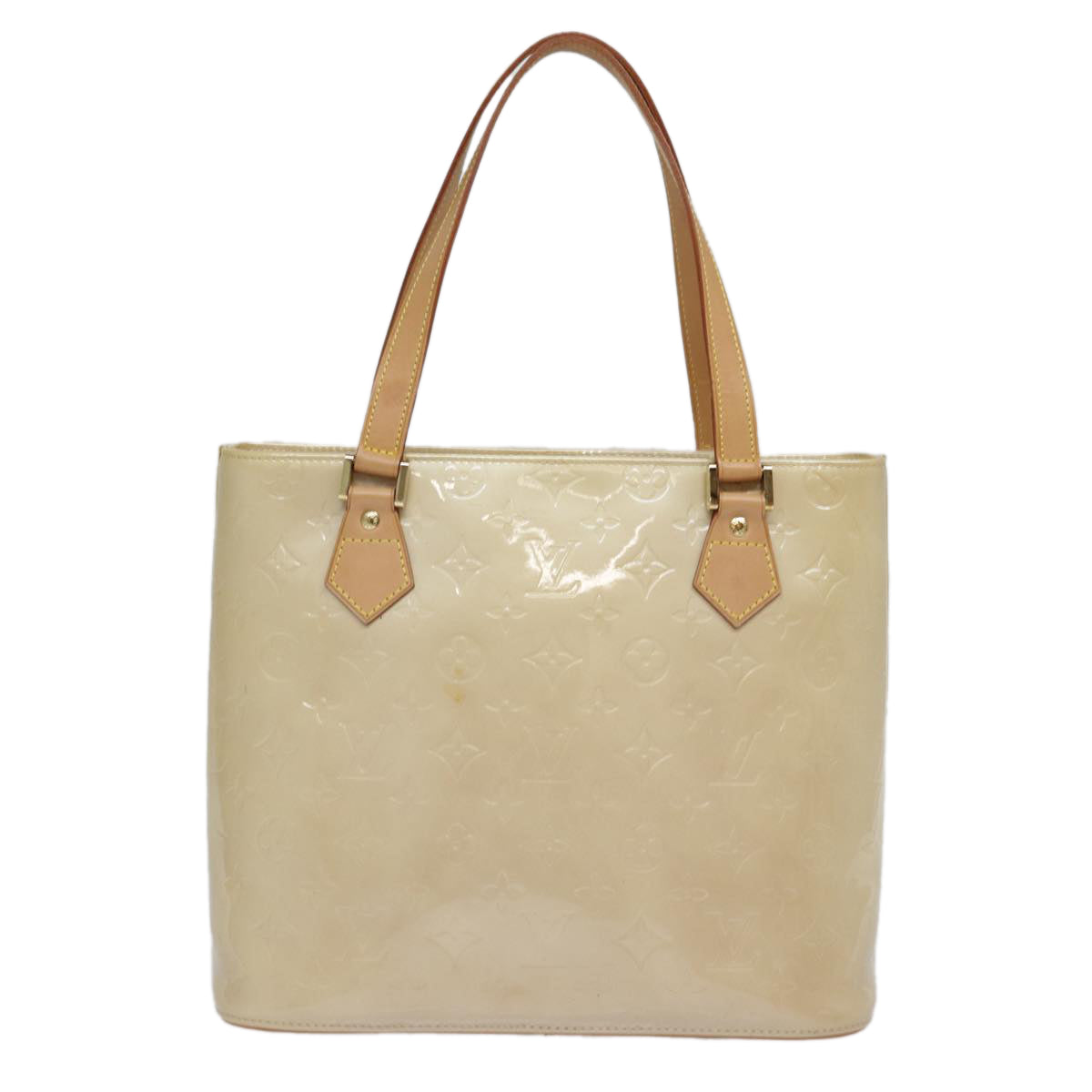 Louis Vuitton Houston Beige Patent Leather Handbag