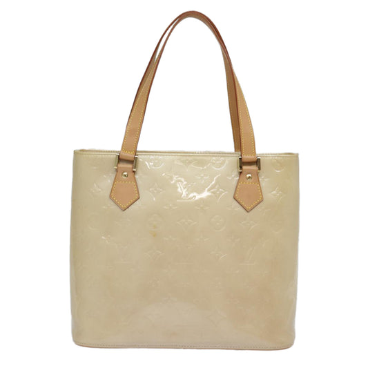 Louis Vuitton Houston Beige Patent Leather Handbag