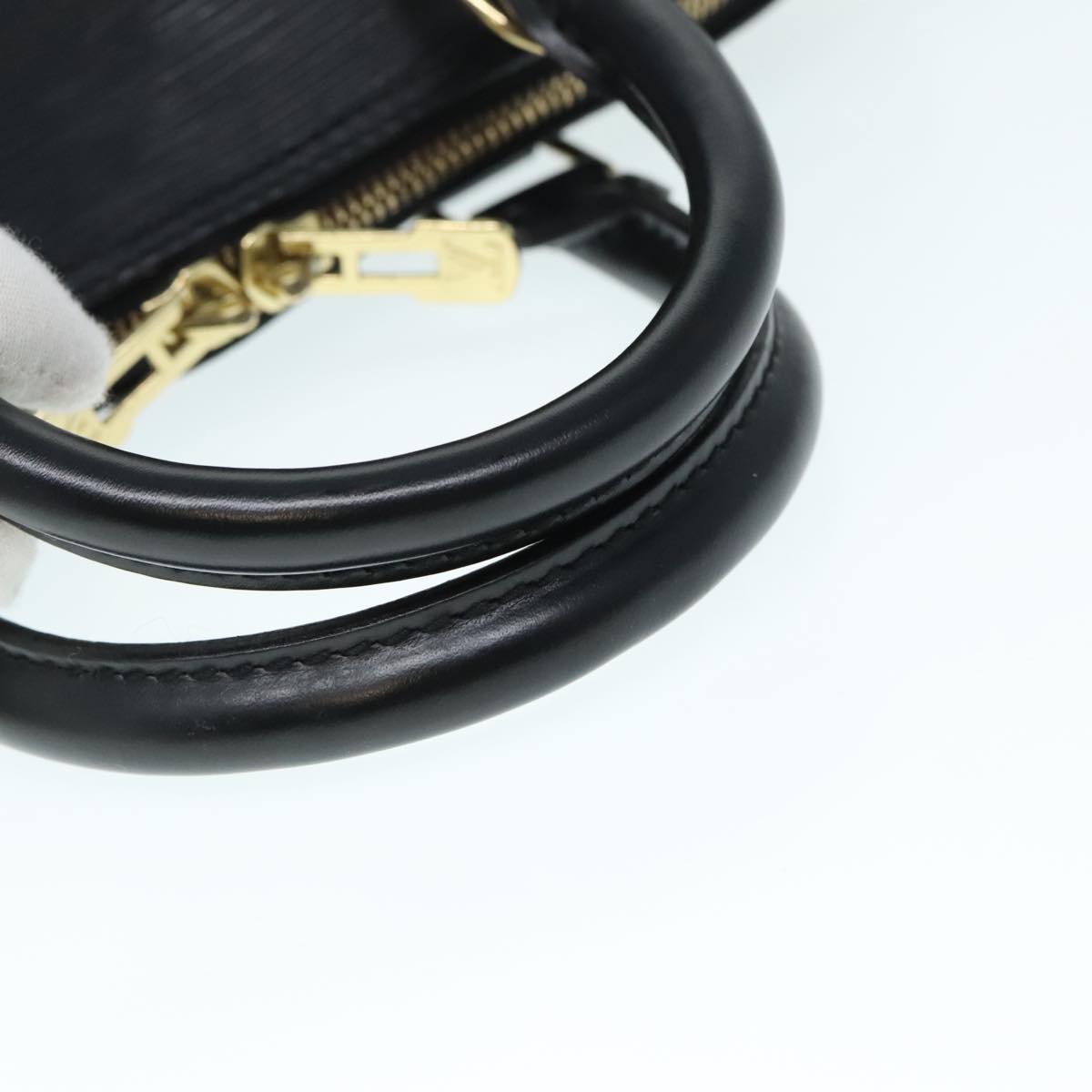 Louis Vuitton Alma Black Leather Handbag