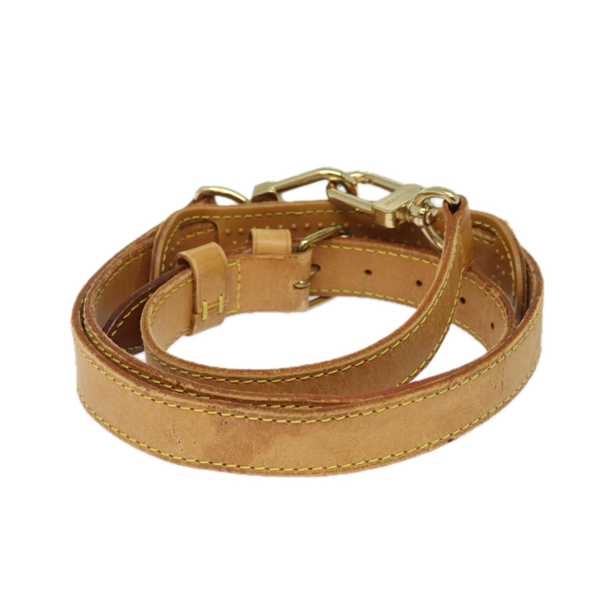 Louis Vuitton Shoulder Strap Beige Leather Bag Jewelry