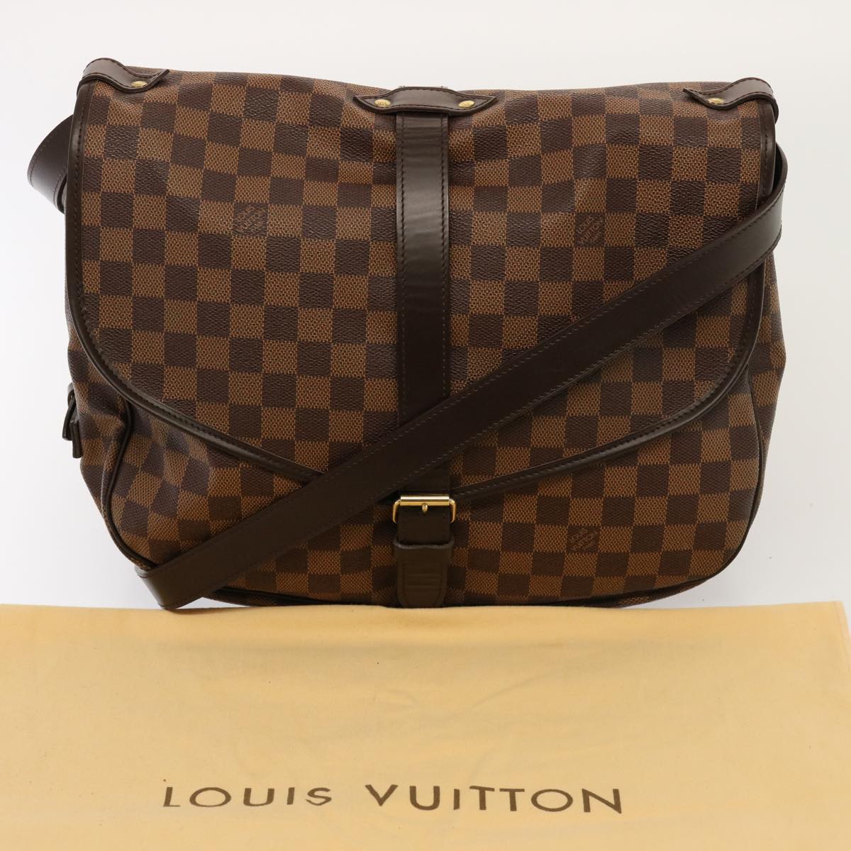 Louis Vuitton Saumur 35 Brown Canvas Shoulder Bag