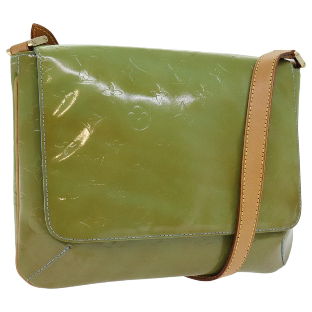 Louis Vuitton Thompson Street Green Patent Leather Shoulder Bag