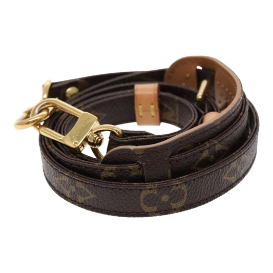 Louis Vuitton Shoulder Strap Brown Canvas Bag Jewelry ()