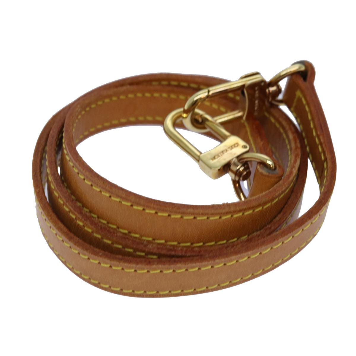 Louis Vuitton Shoulder Strap Beige Leather Bag Jewelry ()