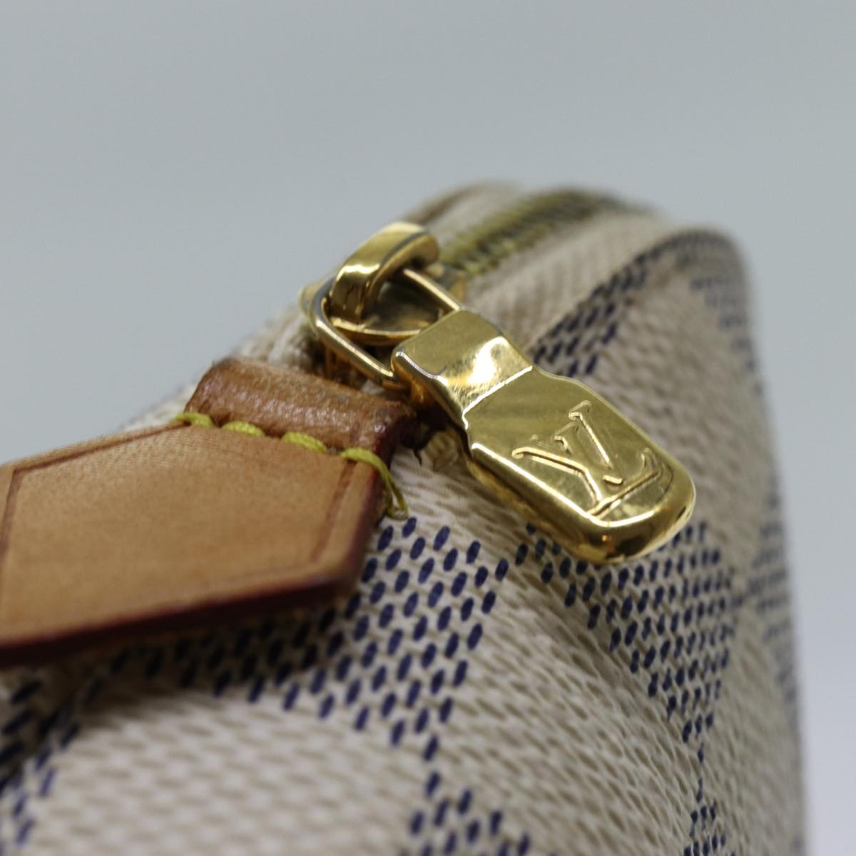 Louis Vuitton Cosmetic Pouch White Canvas Clutch Bag