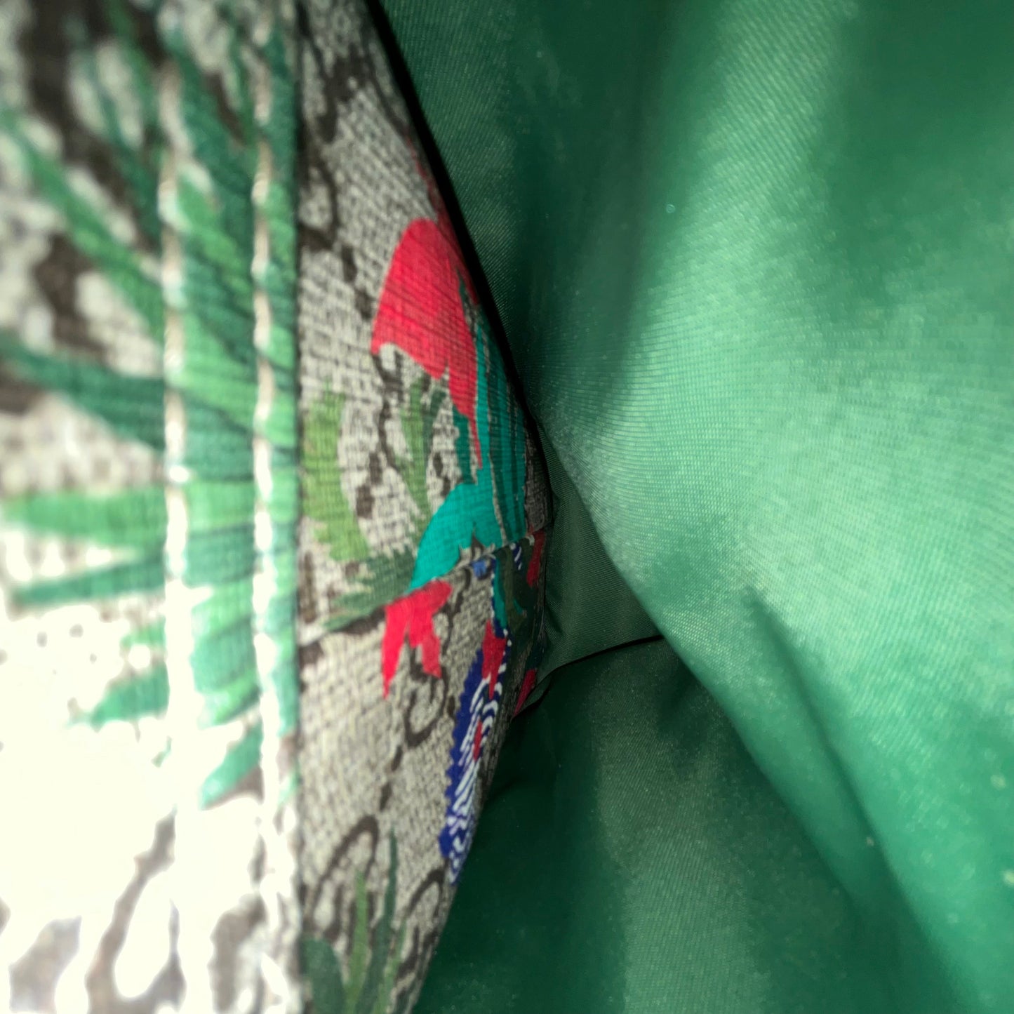 GUCCI GG Supreme Monogram Jungle Green Diaper Bag