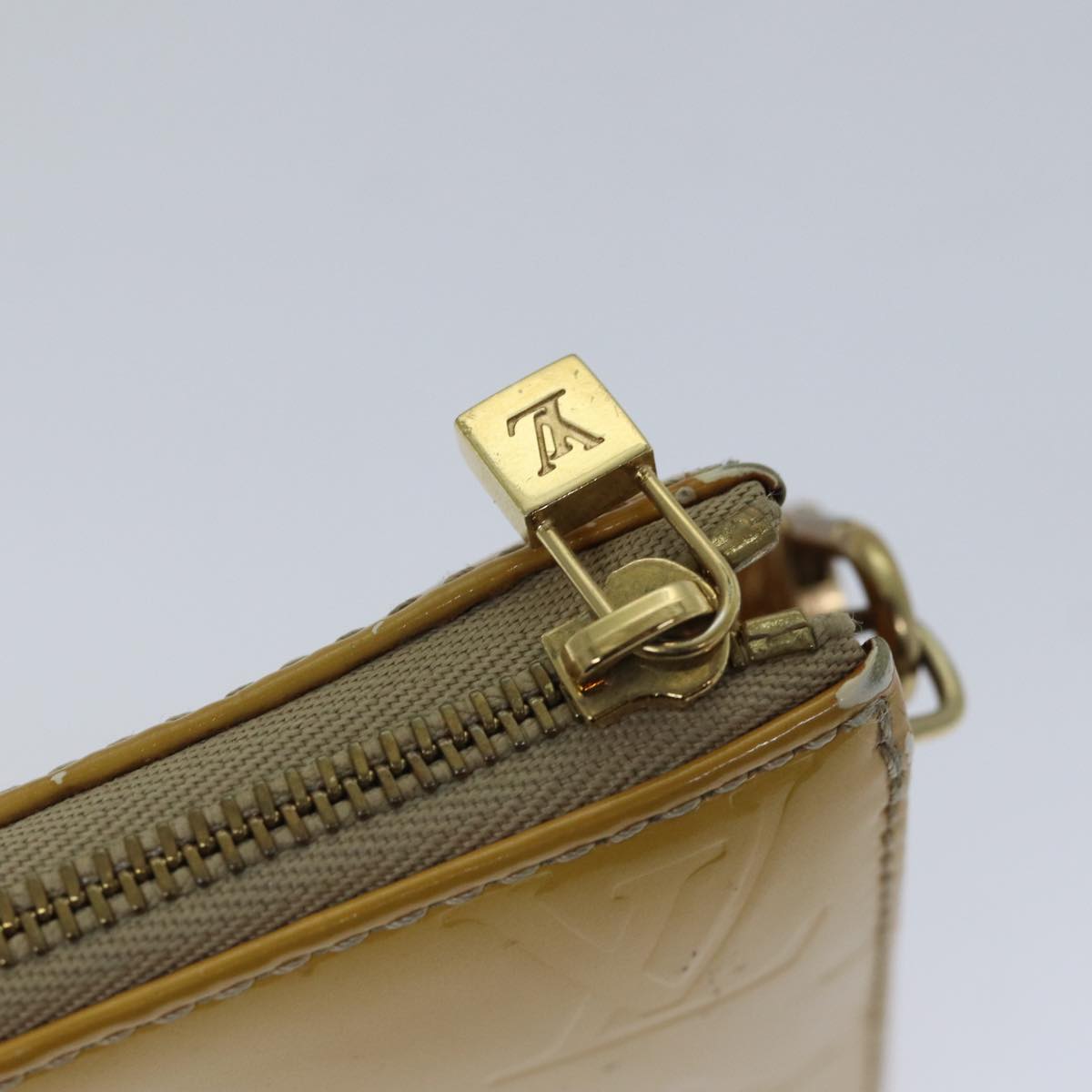 Louis Vuitton Lexington Yellow Patent Leather Clutch Bag