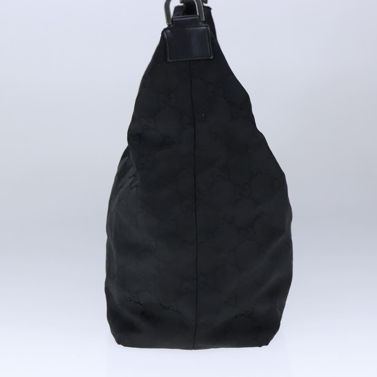 Gucci Bamboo Black Canvas Shoulder Bag