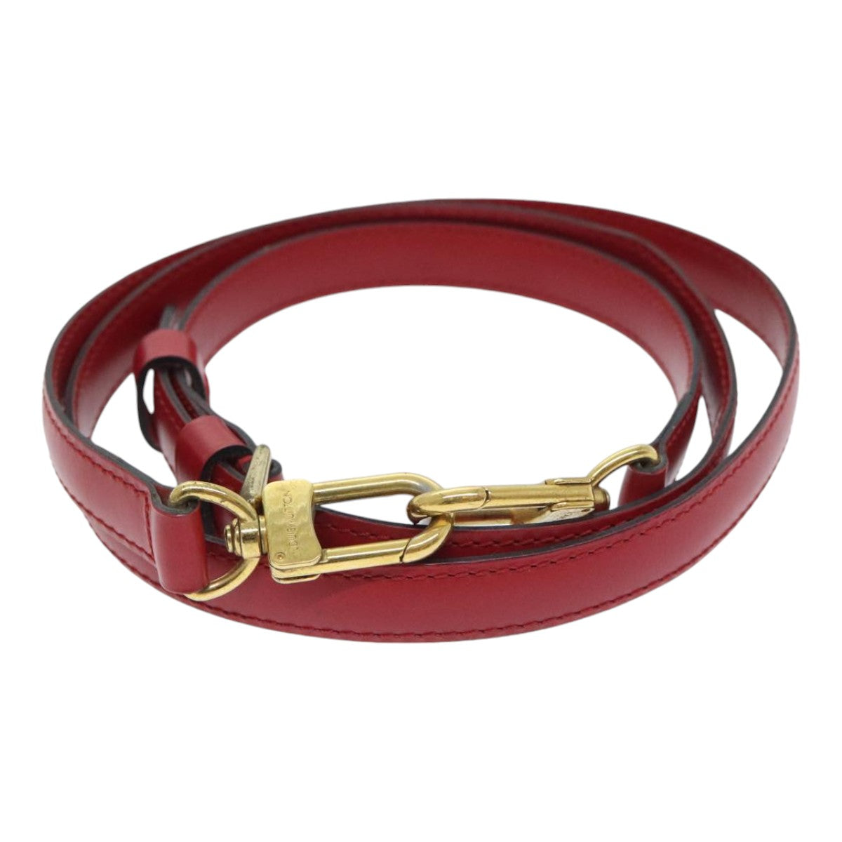 Louis Vuitton Shoulder Strap Red Leather Bag Jewelry