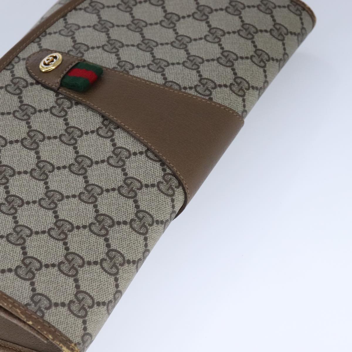 Gucci Sherry Beige Canvas Clutch Bag